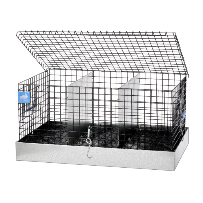 24 x 16 x 12 PVC Transport Cage 3 Comps. 8x16