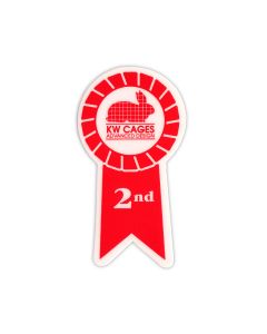 2nd Place Red Ribbon Sticker, 100/pk 