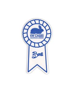 3rd Place White Ribbon Sticker, 100/pk 